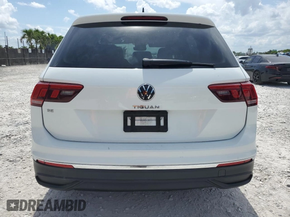 2022 Volkswagen Tiguan SE with VIN 3VV3B7AX4NM147469, listed as a Copart auction lot 59150175 with 100,307 mi miles and Salvage title. Bid and sale history available at DreamBid. Image 6.