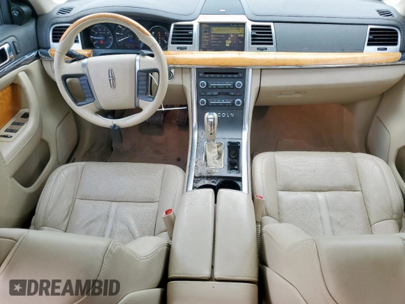 2010 Lincoln MKS with VIN 1LNHL9DR9AG607557, listed as a Copart auction lot 53779785 with 190,249 mi miles and Salvage Title. Bid and sale history available at DreamBid. Image 8.