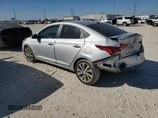 2022 Hyundai Accent Limited with VIN 3KPC34A61NE165830, listed as a Copart auction lot 46813205 with 33,461 mi miles and Salvage Title. Bid and sale history available at carsss.com. Image 2.