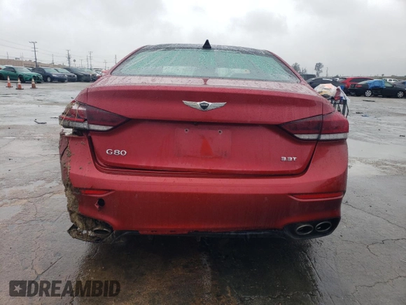 2018 Genesis G80 Sport with VIN KMHGN4JB5JU268376, listed as a Copart auction lot 44997965 with 32,790 mi miles and Salvage Title. Bid and sale history available at DreamBid. Image 6.