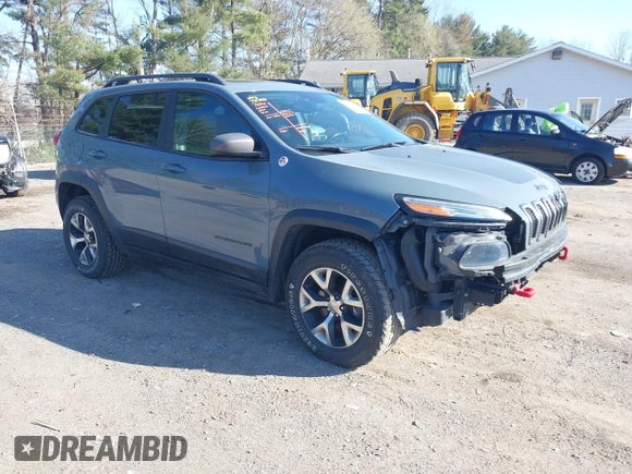 2014 Jeep Cherokee Trailhawk with VIN 1C4PJMBS4EW179763, listed as a IAAI auction lot 41988048 with 152,681 mi miles. Bid and sale history available at carsss.com. Image 1.