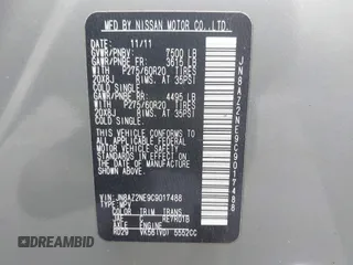2012 Infiniti QX56 7-passenger with VIN JN8AZ2NE9C9017488, listed as a IAAI auction lot 41928114 with 179,815 mi miles. Bid and sale history available at carsss.com. Image 9.