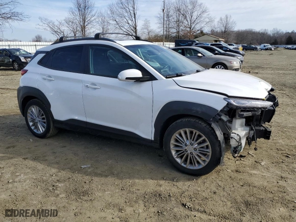 2021 Hyundai Kona SEL Plus with VIN KM8K6CAA1MU743664, listed as a Copart auction lot 46178635 with 80,343 mi miles and Salvage Title. Bid and sale history available at carsss.com. Image 4.