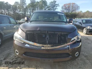 2012 Infiniti QX56 8-passenger with VIN JN8AZ2NC5C9317964, listed as a Copart auction lot 81975304 with 163,819 mi miles and Salvage Title. Bid and sale history available at carsss.com. Image 5.
