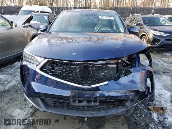 2023 Acura RDX w/Advance Package with VIN 5J8TC2H73PL016155, listed as a Copart auction lot 88706655 with 13,962 mi miles and Salvage Title. Bid and sale history available at carsss.com. Image 5.