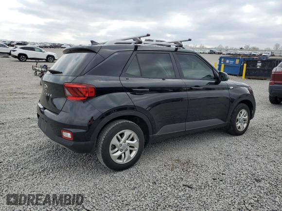 2020 Hyundai Venue SEL with VIN KMHRC8A37LU026660, listed as a Copart auction lot 52907665 with 64,913 mi miles and Salvage title. Bid and sale history available at DreamBid. Image 3.