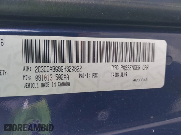 2016 Chrysler 300 with VIN 2C3CCABG9GH320822, listed as a IAAI auction lot 41935703 with 95,164 mi miles. Bid and sale history available at carsss.com. Image 9.