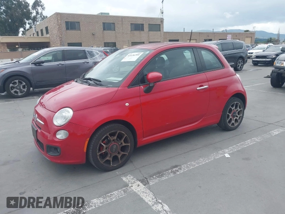 2015 FIAT 500 Sport with VIN 3C3CFFBR2FT528116, listed as a IAAI auction lot 42136399 with 114,548 mi miles. Bid and sale history available at carsss.com. Image 17.