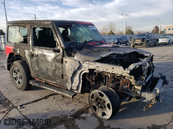 2021 Jeep Wrangler Sport with VIN 1C4GJXAG9MW614936, listed as a Copart auction lot 45460575 with Not Provided miles and Salvage Title. Bid and sale history available at DreamBid. Image 4.