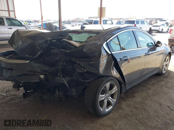 2012 Acura TL Tech Auto with VIN 19UUA9F53CA003187, listed as a IAAI auction lot 41802059 with 160,403 mi miles. Bid and sale history available at carsss.com. Image 4.