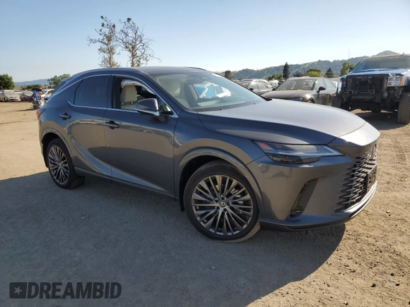 2024 Lexus RX 350h z VIN 2T2BBMCA4RC052812, wystawiony jako Copart lot #53914525 z przebiegiem 8 550 mil mil oraz Szkoda całkowita • Salvage title. Historia ofert i sprzedaży dostępna na DreamBid. Obrazek 4.