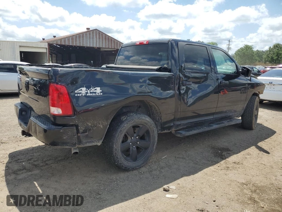 2018 Ram 1500 Express with VIN 1C6RR7KG9JS258692, listed as a Copart auction lot 54575175 with 143,949 mi miles and Salvage title. Bid and sale history available at DreamBid. Image 3.