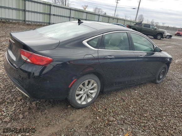 2015 Chrysler 200 C with VIN 1C3CCCEGXFN589313, listed as a Copart auction lot 51570985 with 114,498 mi miles and Salvage Title. Bid and sale history available at carsss.com. Image 3.