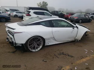 2018 Lexus LC with VIN JTHHP5AY9JA000511, listed as a Copart auction lot 72041014 with 0 mi miles and Salvage Title. Bid and sale history available at carsss.com. Image 3.