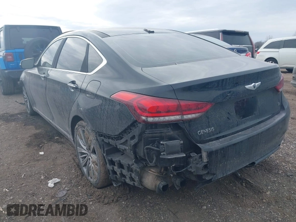 2015 Hyundai Genesis 5.0L with VIN KMHGN4JF3FU064668, listed as a IAAI auction lot 41139235 with 58,353 mi miles. Bid and sale history available at carsss.com. Image 3.