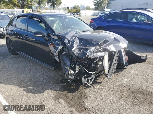 2022 Volkswagen Golf GTI SE with VIN WVW487CD9NW188488, listed as a Copart auction lot 43479685 with 25,007 mi miles and Salvage Title. Bid and sale history available at carsss.com. Image 4.