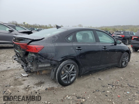 2021 Kia Forte GT-Line with VIN 3KPF34AD7ME360339, listed as a Copart auction lot 52974445 with 18,445 mi miles and Salvage title. Bid and sale history available at DreamBid. Image 3.
