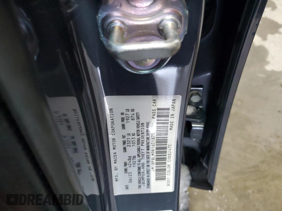 2024 Mazda 3 S Carbon Edition with VIN JM1BPBLM9R1651875, listed as a Copart auction lot 41508465 with 17,802 mi miles and Salvage title. Bid and sale history available at DreamBid. Image 12.