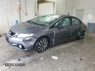 2015 Honda Civic Sedan EX-L with VIN 19XFB2F96FE077350, listed as a Copart auction lot 52552785 with 135,917 mi miles and Salvage Title. Bid and sale history available at carsss.com. Image 1.