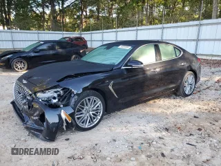2021 Genesis G70 2.0T with VIN KMTG64LA6MU073463, listed as a Copart auction lot 76839984 with 43,451 mi miles and Salvage Title. Bid and sale history available at carsss.com. Image 1.