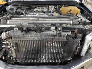 2008 Ford F-250 XL with VIN 1FTSW21R48EB32306, listed as a Copart auction lot 82715844 with 263,713 mi miles and Salvage title. Bid and sale history available at DreamBid. Image 11.