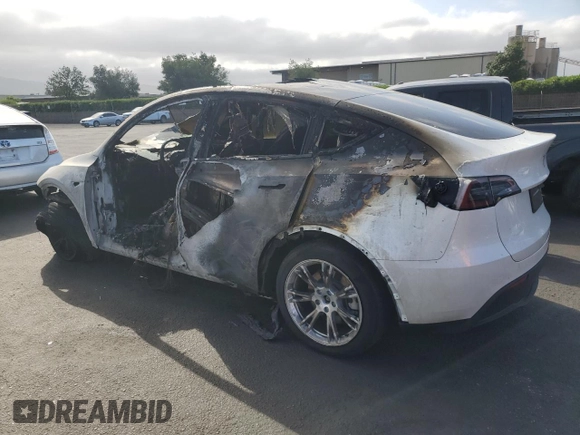 2024 Tesla Model Y Long Range with VIN 7SAYGDEE1RF025842, listed as a Copart auction lot 56226065 with Not provided miles and Non repairable. Bid and sale history available at DreamBid. Image 2.