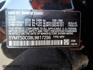 2020 BMW X3 M Competition with VIN 5YMTS0C08L9B17256, listed as a Copart auction lot 48644274 with 25,865 mi miles. Bid and sale history available at carsss.com. Image 13.