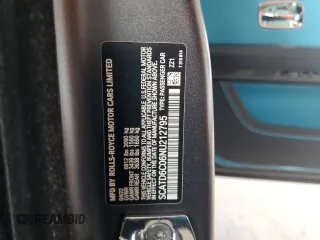 2022 Rolls-Royce Ghost Black Badge z VIN SCATD6C06NU212795, wystawiony jako Copart lot #51824115 z przebiegiem 8259 mil mil oraz Szkody całkowita. Historia ofert i sprzedaży dostępna na DreamBid. Obrazek 13.