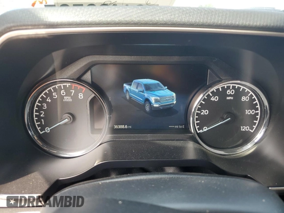 2021 Ford F-150 XL with VIN 1FTFW1E58MKE48631, listed as a Copart auction lot 61409595 with 36,388 mi miles and Salvage title. Bid and sale history available at DreamBid. Image 9.