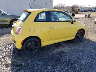 2014 FIAT 500 Sport with VIN 3C3CFFBR0ET165345, listed as a Copart auction lot 82408374 with 124,705 mi miles and Salvage Title. Bid and sale history available at carsss.com. Image 3.