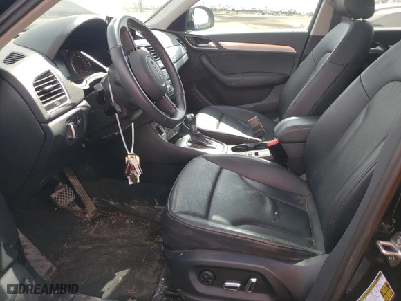 2018 Audi Q3 Premium Plus with VIN WA1JCCFS5JR028390, listed as a Copart auction lot 53043615 with 47,813 mi miles and Salvage Title. Bid and sale history available at carsss.com. Image 7.