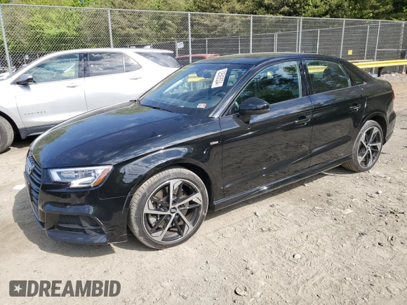 2020 Audi A3 Sedan S line Premium with VIN WAUBEGFF3LA103746, listed as a Copart auction lot 53294934 with 41,343 mi miles and Salvage Title. Bid and sale history available at carsss.com. Image 1.