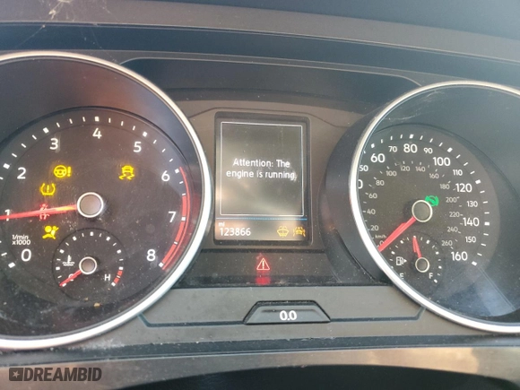 2019 Volkswagen Tiguan S with VIN 3VV1B7AX7KM009136, listed as a Copart auction lot 87463224 with 123,866 mi miles and Non Repairable. Bid and sale history available at carsss.com. Image 9.