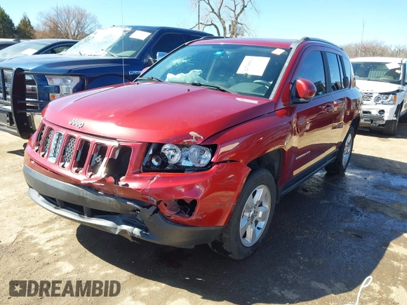 2016 Jeep Compass Latitude with VIN 1C4NJCEB9GD575117, listed as a IAAI auction lot 41716611 with 107,295 mi miles. Bid and sale history available at carsss.com. Image 2.