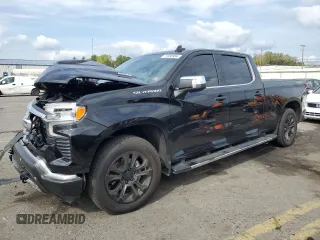 2023 Chevrolet Silverado 1500 LTZ with VIN 1GCUDGE84PZ302247, listed as a Copart auction lot 71858954 with 0 mi miles and Salvage Title. Bid and sale history available at carsss.com. Image 1.
