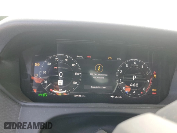 2020 Land Rover Range Rover Velar R-Dynamic S z VIN SALYK2EX7LA292946, wystawiony jako Copart lot #52327355 z przebiegiem 30 688 mil mil oraz Szkoda całkowita • Salvage title. Historia ofert i sprzedaży dostępna na DreamBid. Obrazek 9.
