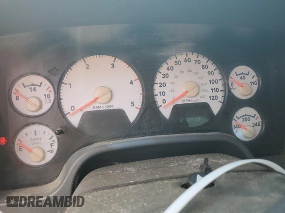 2006 Dodge Ram 2500 SLT with VIN 3D7KR28C66G121229, listed as a Copart auction lot 70573634 with 218,918 mi miles and Non Repairable. Bid and sale history available at carsss.com. Image 9.