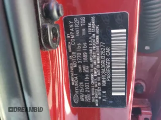 2024 Hyundai Venue Limited with VIN KMHRC8A36RU326277, listed as a Copart auction lot 53470845 with 12,589 mi miles and Salvage Title. Bid and sale history available at DreamBid. Image 13.