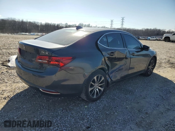 2016 Acura TLX with VIN 19UUB1F33GA015164, listed as a Copart auction lot 43807375 with 195,648 mi miles and Salvage Title. Bid and sale history available at carsss.com. Image 3.