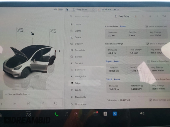 2023 Tesla Model Y Long Range with VIN 7SAYGDEE0PF746778, listed as a Copart auction lot 52704965 with 19,047 mi miles and Salvage Title. Bid and sale history available at DreamBid. Image 9.