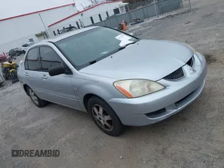 2004 Mitsubishi Lancer LS with VIN JA3AJ36E44U020349, listed as a IAAI auction lot 41714325 with 1 mi miles. Bid and sale history available at carsss.com. Image 1.