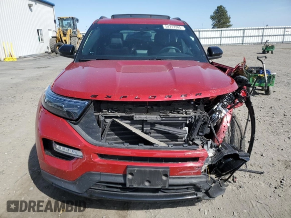 2022 Ford Explorer ST with VIN 1FM5K8GC3NGB02451, listed as a Copart auction lot 54717345 with 48,599 mi miles and Salvage Title. Bid and sale history available at carsss.com. Image 5.