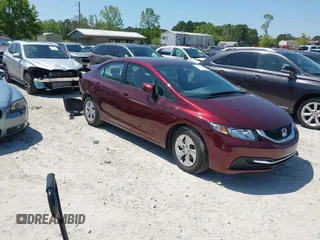2014 Honda Civic Sedan LX with VIN 19XFB2F57EE246612, listed as a IAAI auction lot 41984108 with 13,656 mi miles. Bid and sale history available at carsss.com. Image 1.