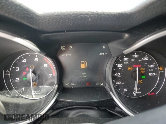 2019 Alfa Romeo Stelvio Ti with VIN ZASPAKBN3K7C55789, listed as a Copart auction lot 51557835 with 105,118 mi miles and Salvage title. Bid and sale history available at DreamBid. Image 9.