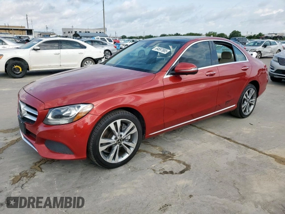 2018 Mercedes-Benz C 300 with VIN 55SWF4KBXJU258929, listed as a Copart auction lot 64697985 with 47,264 mi miles and Clean title. Bid and sale history available at DreamBid. Image 1.