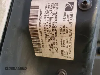 2004 Saturn ION ION 1 z VIN 1G8AG52F64Z113199, wystawiony jako Copart lot #42322425 z przebiegiem 237 255 mil mil oraz Szkoda całkowita • Salvage title. Historia ofert i sprzedaży dostępna na DreamBid. Obrazek 12.