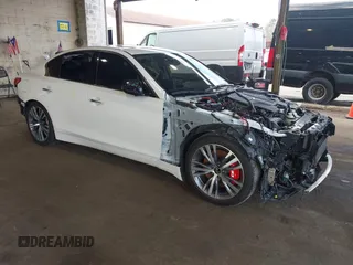 2020 Infiniti Q50 Luxe z VIN JN1EV7AR9LM254187, wystawiony jako IAAI lot #41892758 z przebiegiem 56 142 mil mil oraz . Historia ofert i sprzedaży dostępna na DreamBid. Obrazek 1.
