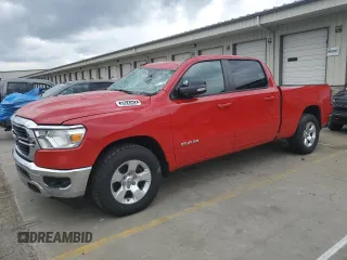 2021 Ram 1500 Big Horn z VIN 1C6SRFMT0MN796805, wystawiony jako Copart lot #51734255 z przebiegiem 83 877 mil mil oraz Szkoda całkowita • Salvage title. Historia ofert i sprzedaży dostępna na DreamBid. Obrazek 1.