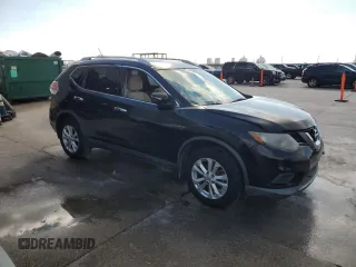 2015 Nissan Rogue SV with VIN KNMAT2MTXFP508634, listed as a Copart auction lot 52416055 with 143,703 mi miles and Salvage Title. Bid and sale history available at carsss.com. Image 4.