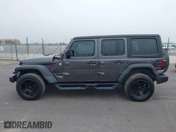 2021 Jeep Wrangler Unlimited Willys with VIN 1C4HJXDM4MW825094, listed as a IAAI auction lot 41515794 with 41,653 mi miles and . Bid and sale history available at DreamBid. Image 14.